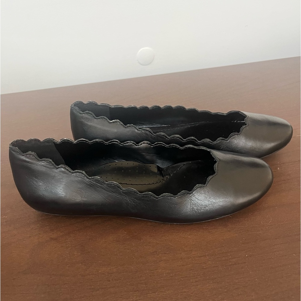 Browns Scalloped Edge Black Flats - Picture 9 of 10